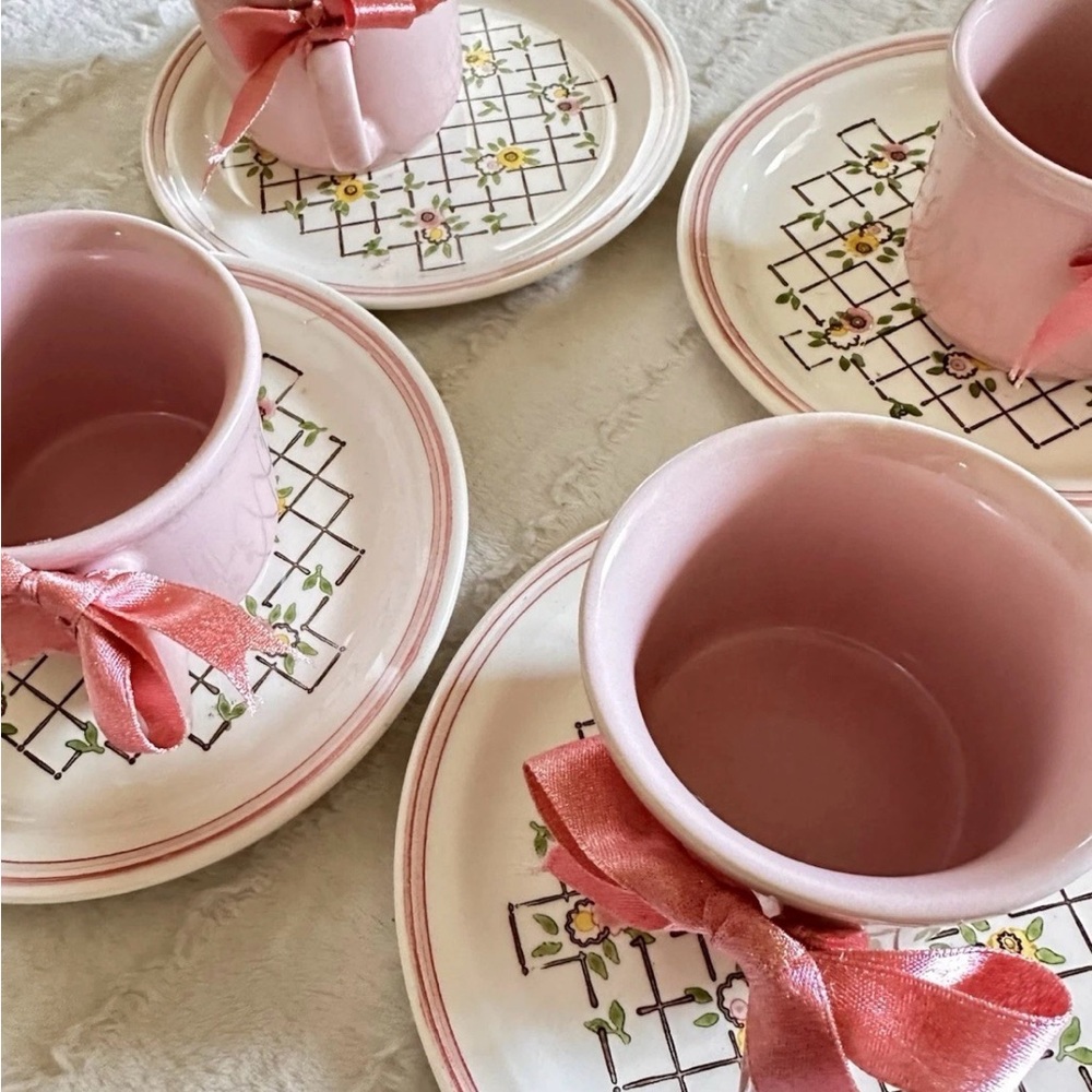 Easter  Cup Saucer Tea Set  4